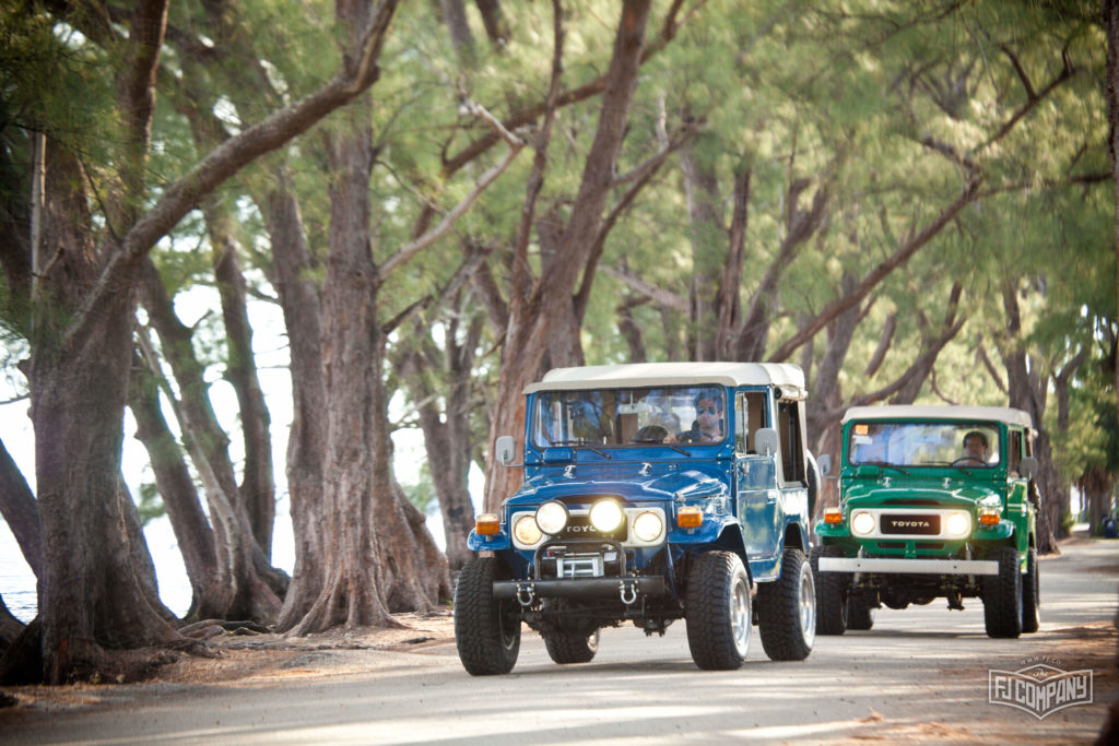FJ40 Land Cruiser with soft top medium blue